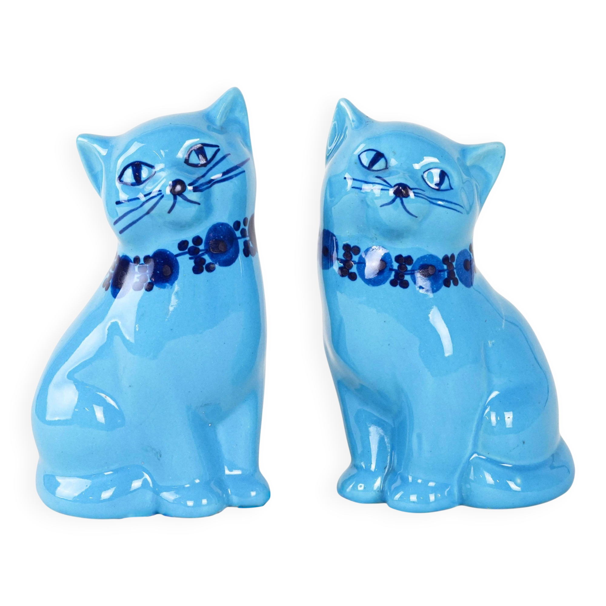Ceramic cat figurines, Swedish design, 1970s, manufactured by Guldkroken