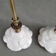 Paire de boutons de meubles en porcelaine