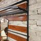 Coat rack, Scandinavian wall-mounted cloakroom in teak year 1970