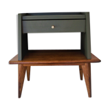 Vintage feet compass oak bedside table