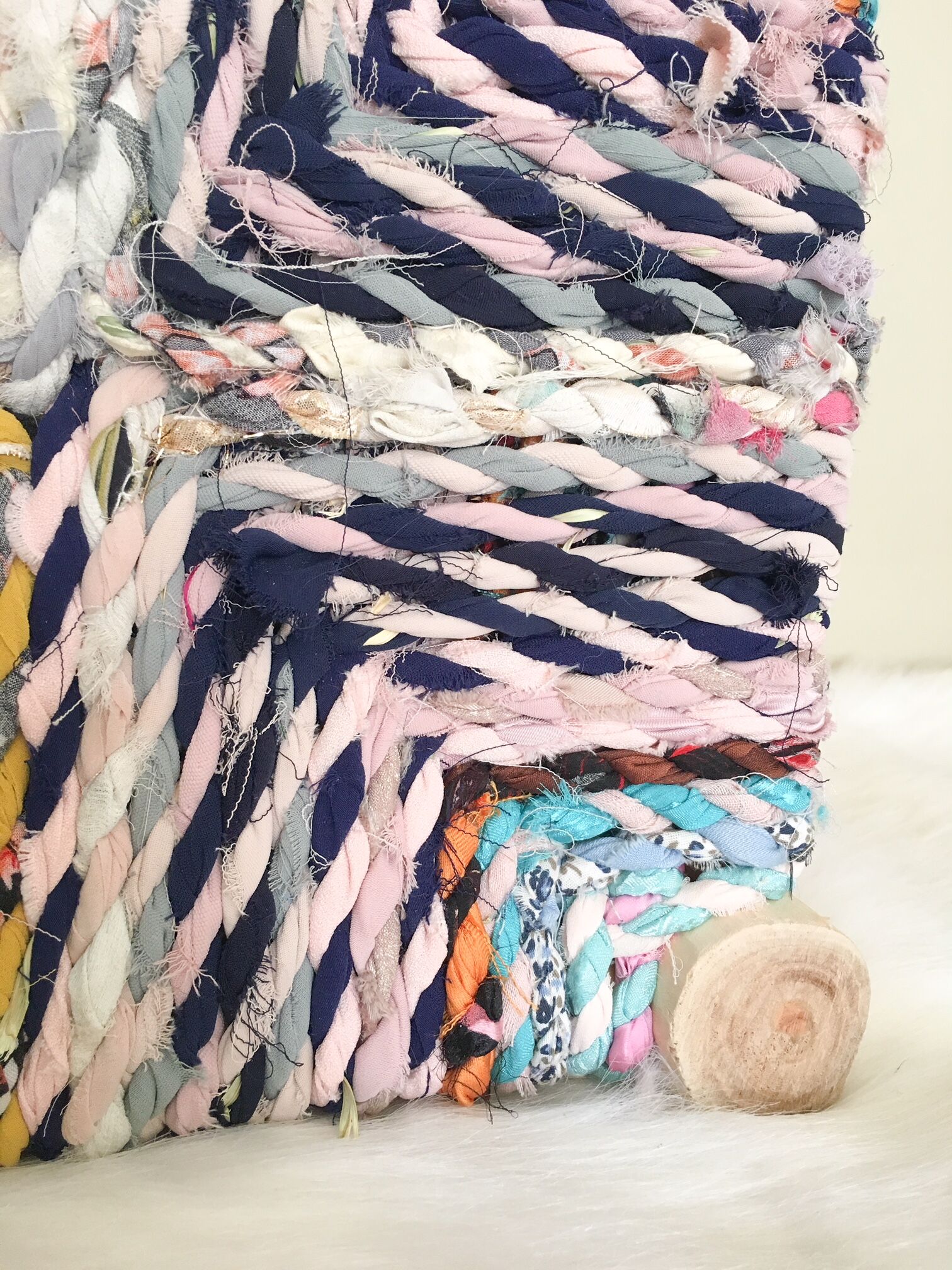 Recycled fabric stool