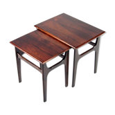 Tables gigogne en palissandre vintage années 60-70