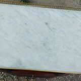Antique Louis XVI style chest of drawers with marble top