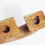 Anthroposophical oak candle holder 1950