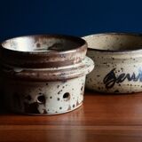 Beurrier à eau en grès pyrité artisanal