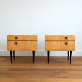 Pair of vintage bedside 60s / 70s