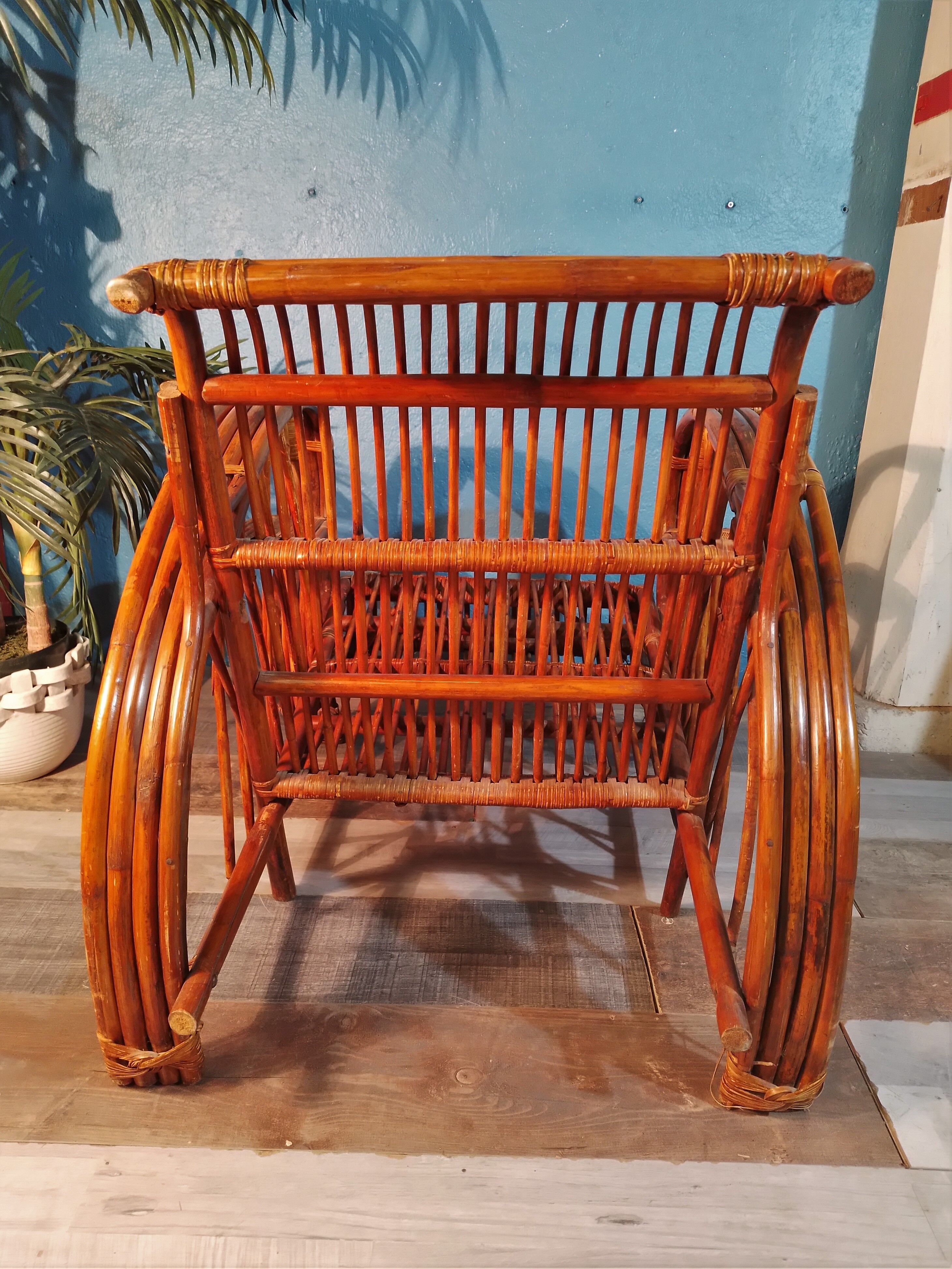 Bamboo armchairs Indochina 1940s
