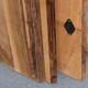 Argentier vitrine brutaliste forme libre en olivier
