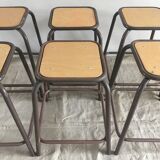 Set 6 industrial stools