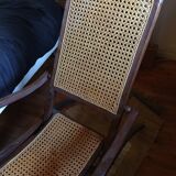 Chaise longue cannée