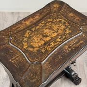 Necessary sewing furniture in blackened wood, Napoleon III style, 19th century.