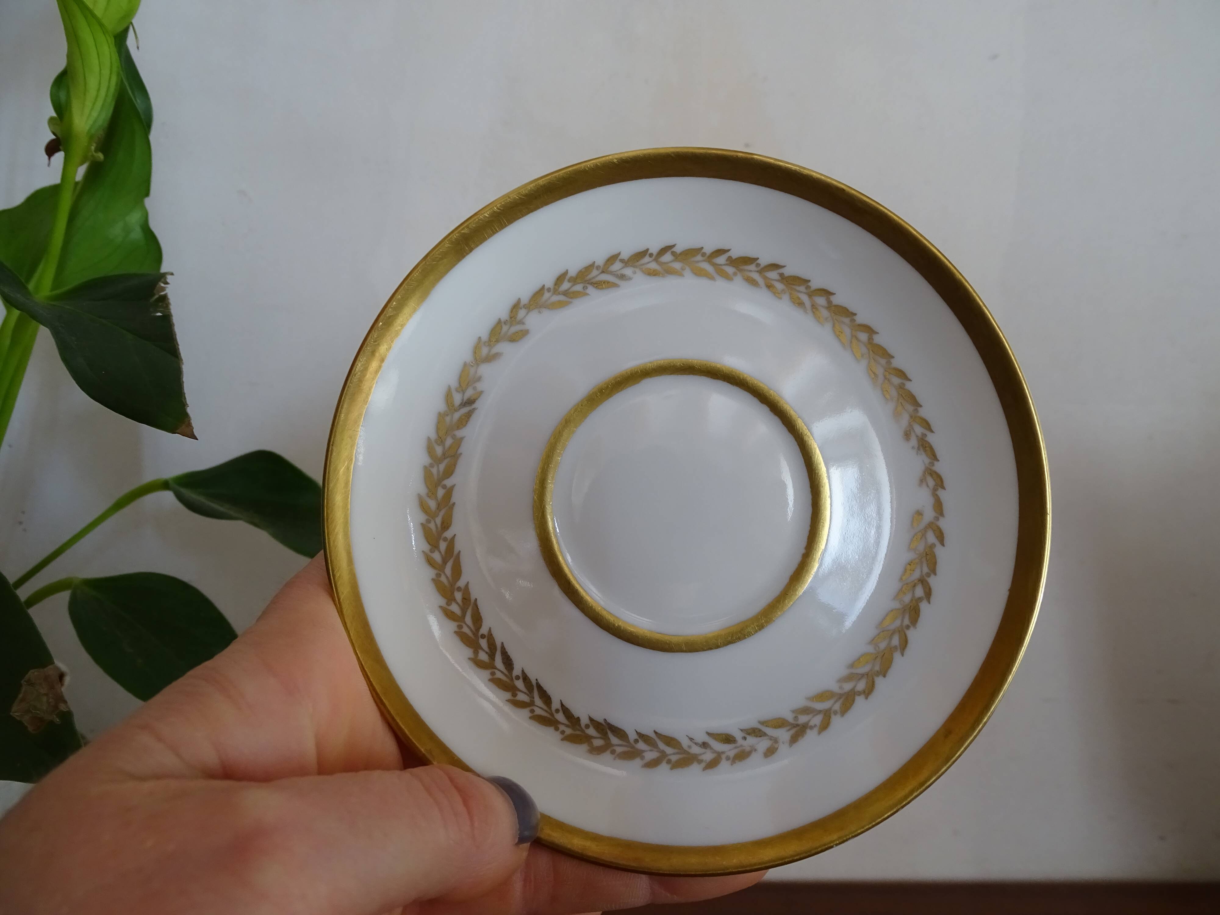 Porcelain coffee service Limoges Chapus frères - Empire Napoleon style - 10 pers