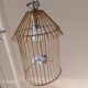 Suspension vintage en forme de cage à  oiseau