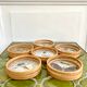 Bamboo butterfly tray and 6 vintage coasters