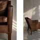 Vintage Mid-Century Danish Modern Lounge Leather Chair & Ottoman Model 2207