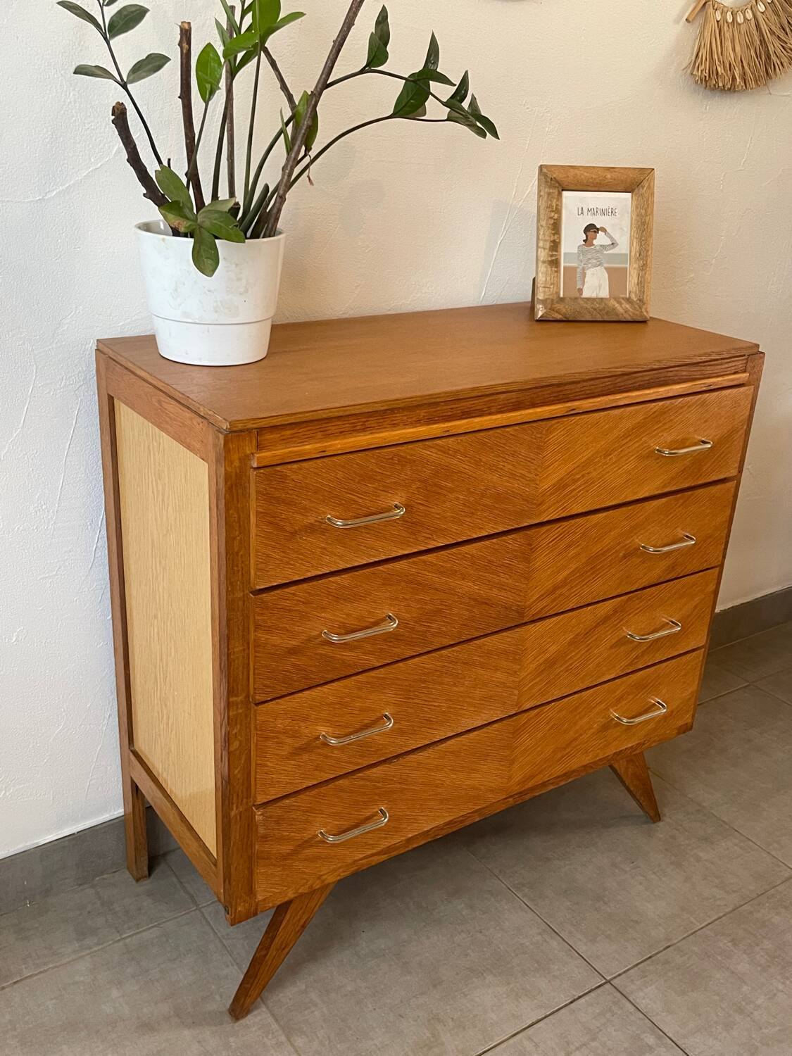 Charmante commode vintage en chêne