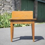 Vintage wooden writing desk, vintage wooden desk, desk secretary, wooden furniture, decoration