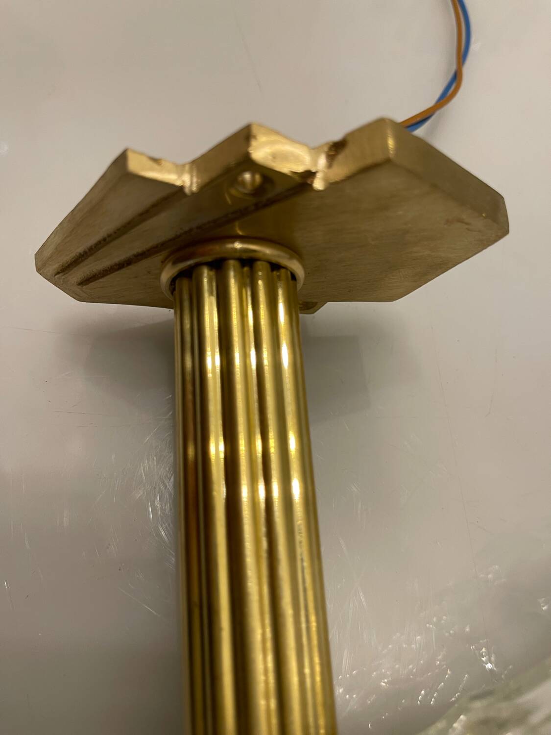 Murano Glass Brass Sconces Set of 2 1960’s