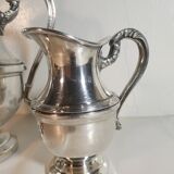 Louis XVI style silver-plated teapot and milk jug