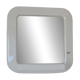 Square Wall Mirror With Shelf / Vintage White Plastic Space Age 1970