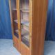Vintage display bookcase in light oak