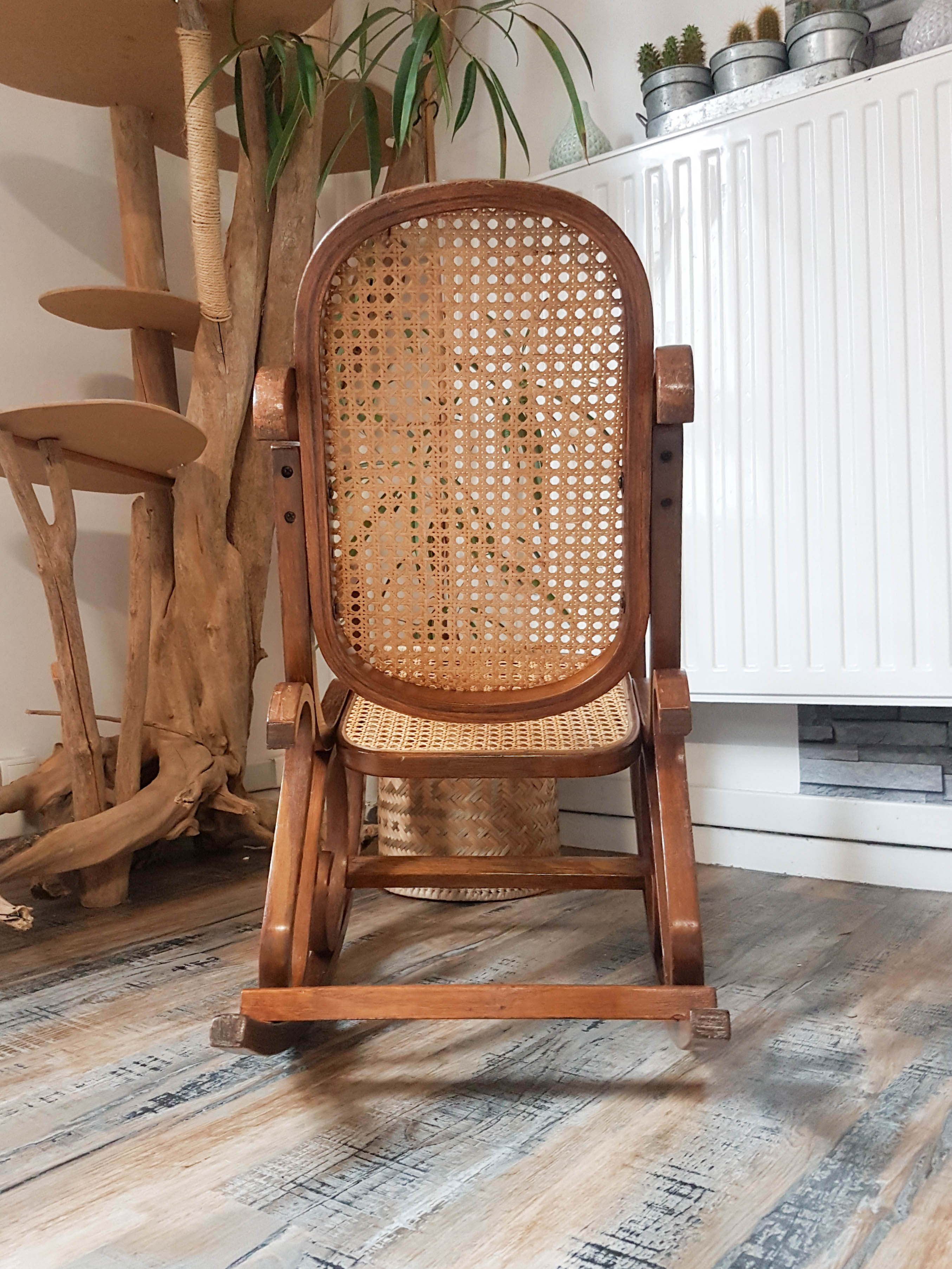 Rocking flesh child wood Rocking Chair
