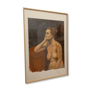 Peinture nu huile sur toile libre