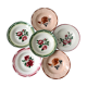 Set of 6 mismatched hollow plates Digoin Sarreguemines years 30-40