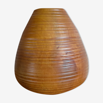 Turned pear wood vase