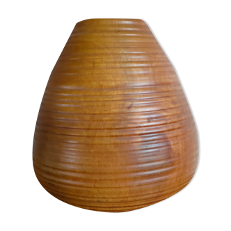 Turned pear wood vase