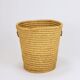 Carl Auböck II paper basket in raffia and brass, umbrella stand, 1950s