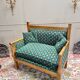 19th century Empire period cherry wood wall bench
