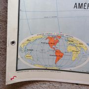 Ancienne carte physique Continent américain Vidal-Lablache