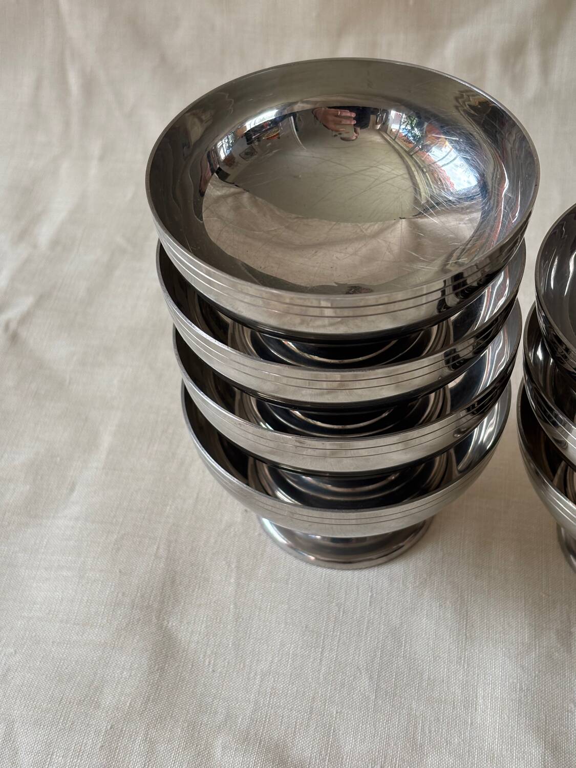 Vintage stainless steel cups