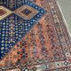 Handmade Yalameh Persian rug 200x300 indigo blue terracotta