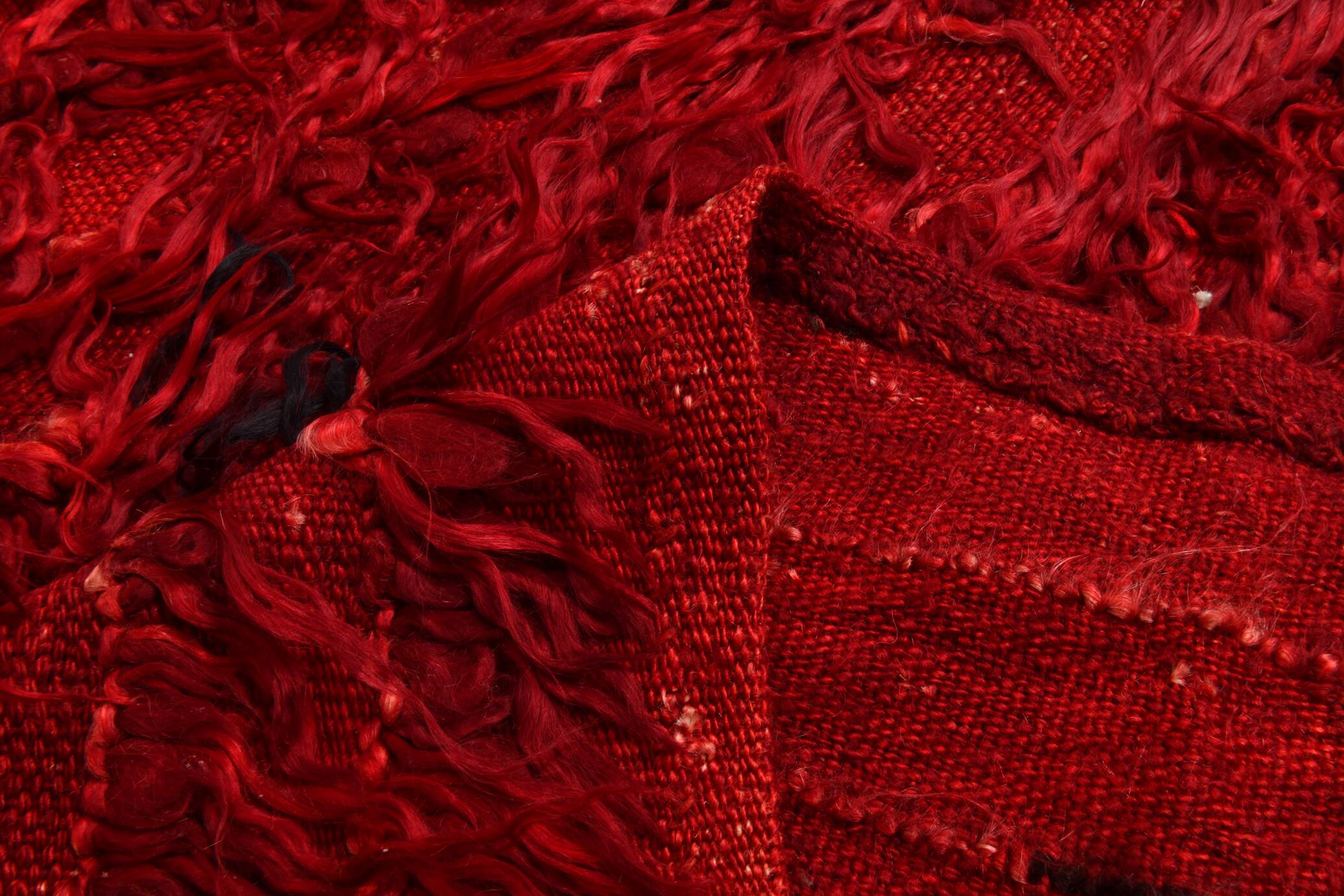 Tapis kilim turc rouge vin, petit format, 3 x 5, 100 x 162 cm