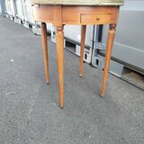 High table old hot water bottle Louis XVI style with marble top