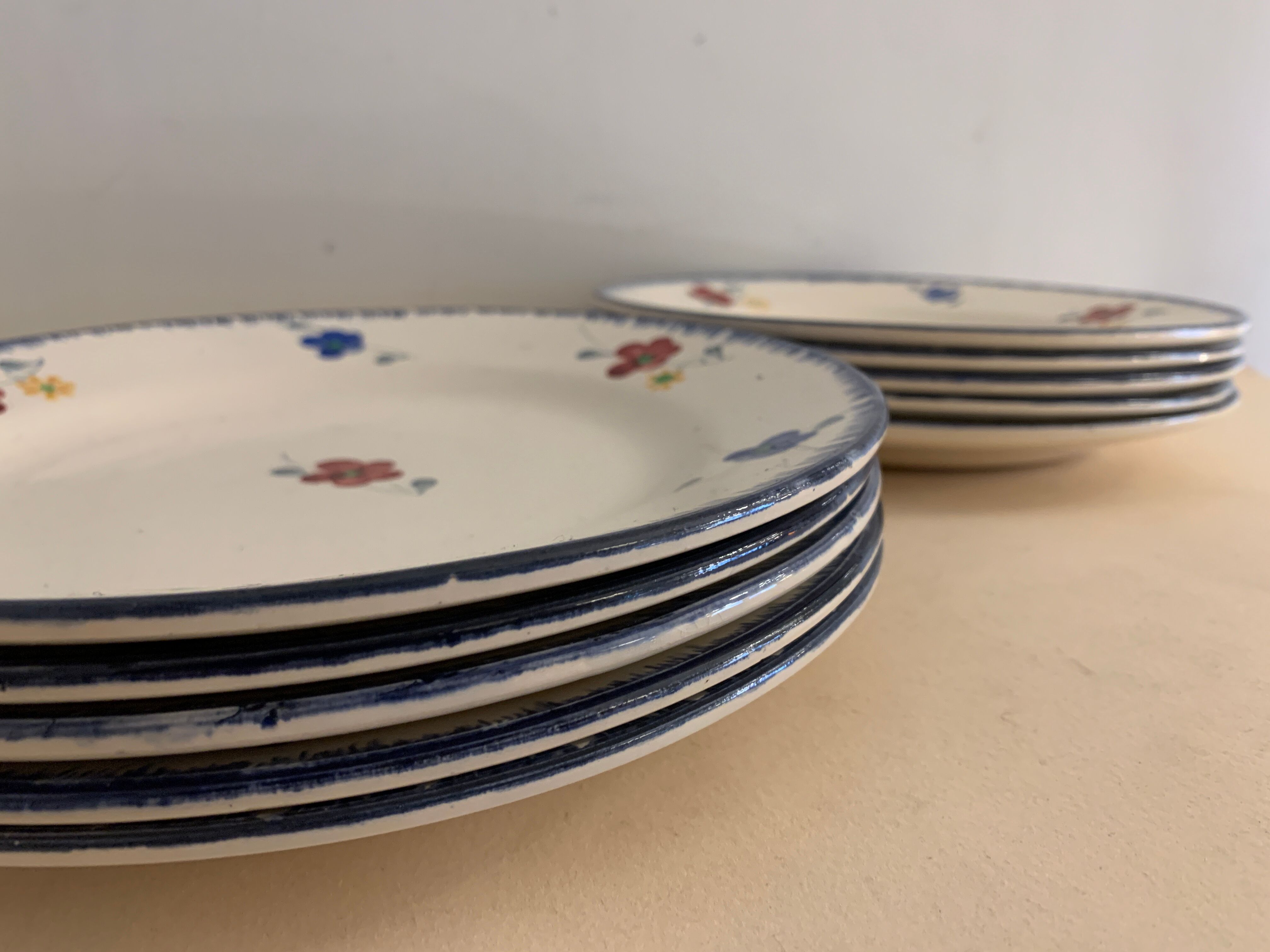 5 flat plates Mary Lou, Digoin Sarreguemines