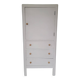 Vintage storage cabinet old Parisian furniture linen dresser white wood