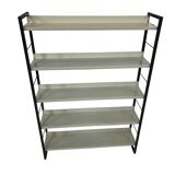 Free stanting Tomado shelving unit in metal and gray - 1960s Dutch Design