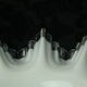 Toothed white opaline lampshade 30s