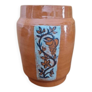 Vase en céramique orange, - jean