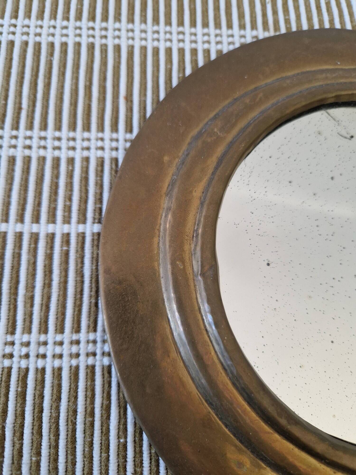 Round brass mirror