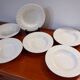 Set of 6 white ceramic deep plates made in Italy.