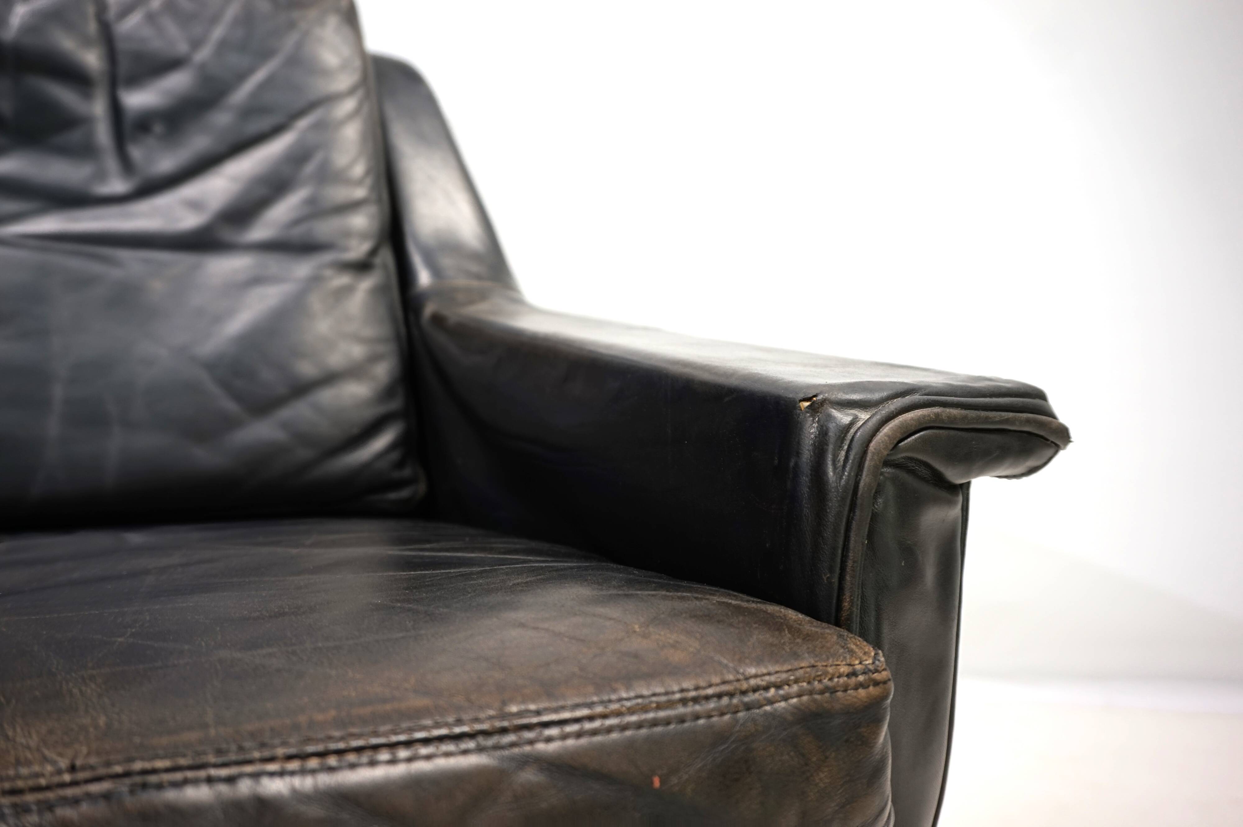 ESA 802 leather lounge chair by Werner Langenfeld, 1960