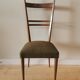 Lot of 6 Italian oak chairs from the 60s