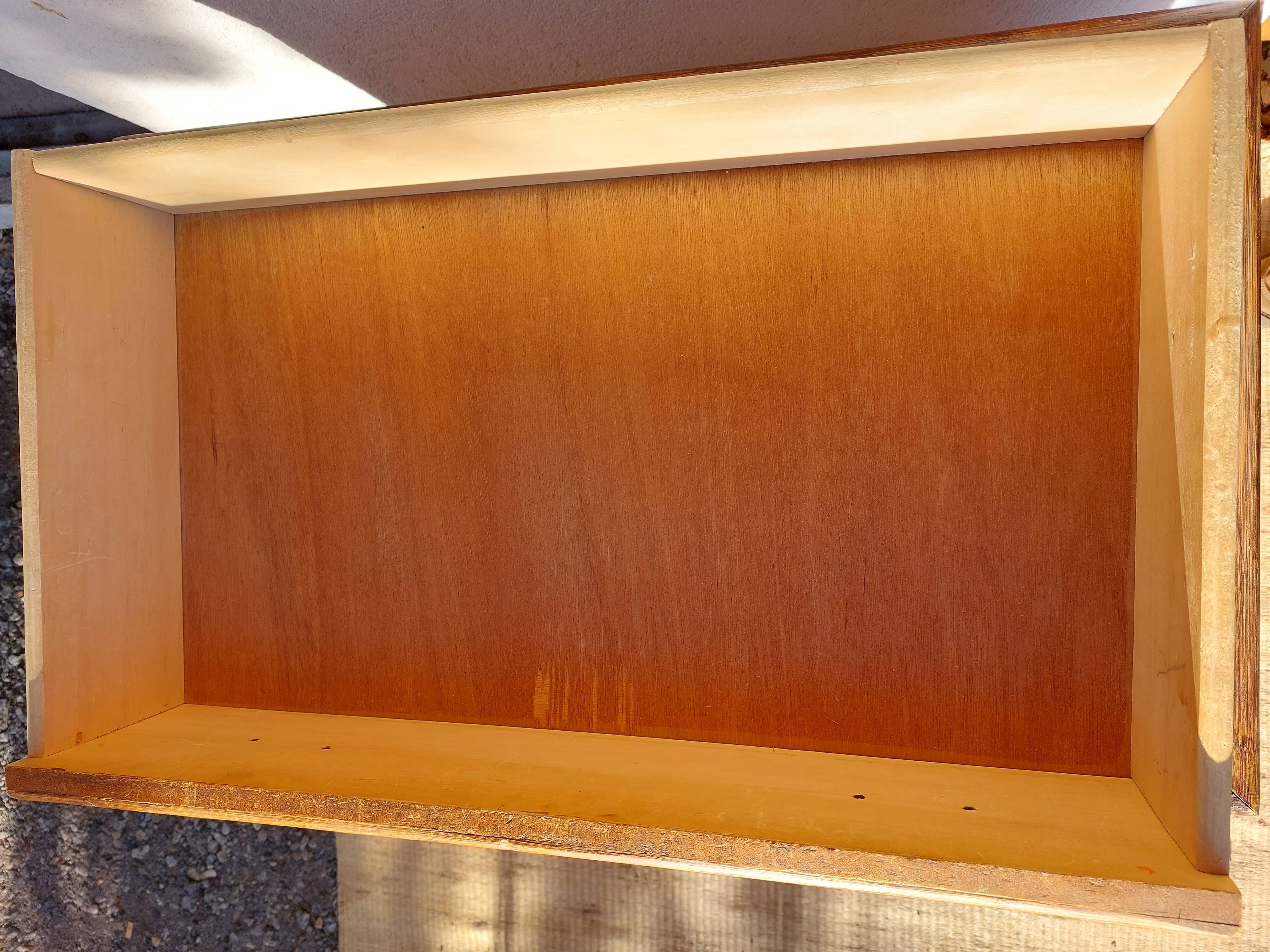 Wicker chest of drawers, canning and bamboo wood