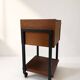 Table d'appoint / chariot des années 50 en bois et métal