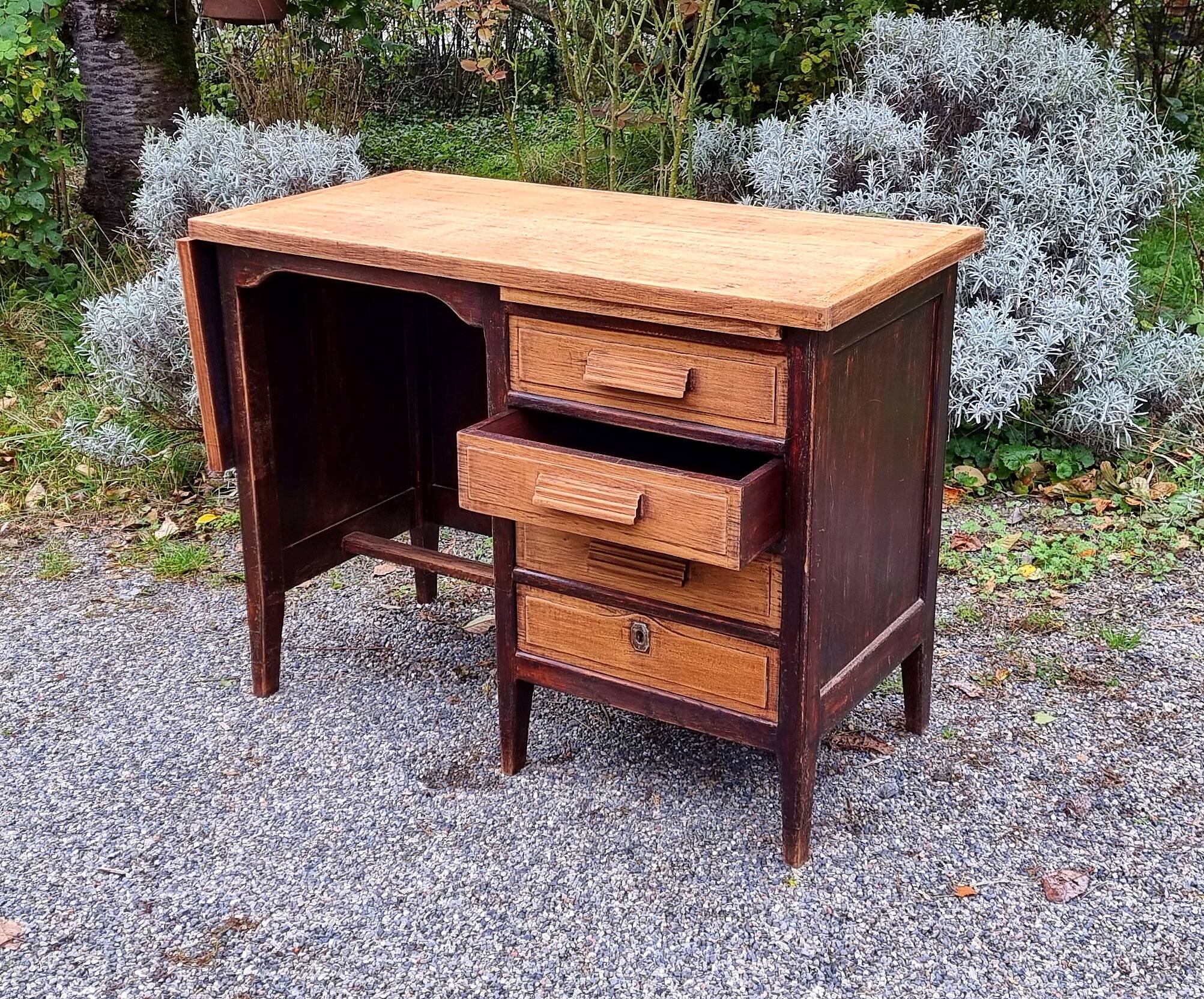 1950s desk with shelf and extension