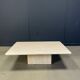 Rectangular travertine coffee table from the 1970s, Italy.